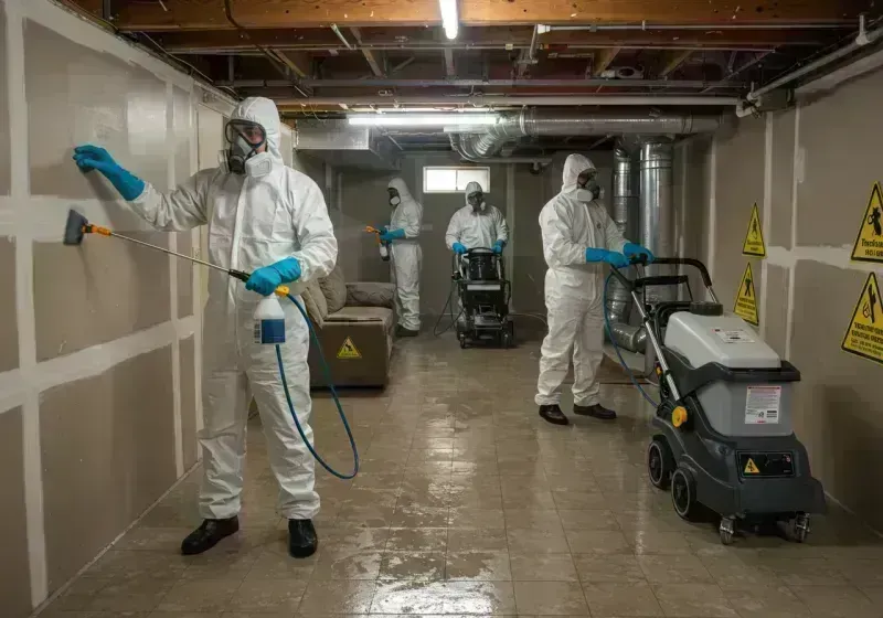 Basement Moisture Removal and Structural Drying process in Campbellsville, KY